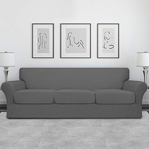Image of Easy-Going 4 Pieces Oversized Stretch Couch Cover for Dogs Washable