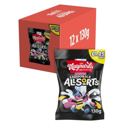 Maynard Bassetts Sweet Bags 10 x 130g (Liquorice Allsorts)
