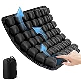 JICICUXI Travel Cushion Airplane seat, Portable Air Cell Cushion for Long Flights, Office Chair, Car Seat and Wheelchair, Ergonomic Waterproof Seat Pad for Travel Comfort (Pearlescent Black)