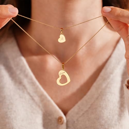 Mother Daughter Necklace – Gifts for Mom, Gifts for Daughter, Mom Birthday Gifts, Daughter Birthday Gifts, 18K Gold Plated, 5A Zirconia, Triple-Layered Finish, Size 17-19''4