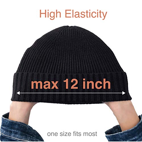 Accsa 2 Pack Winter Knit Beanie Hat For Men Women Winter Stretchy Hats For Women Soft Warm Unisex Cuffed Beanie Black And Green thumb #5
