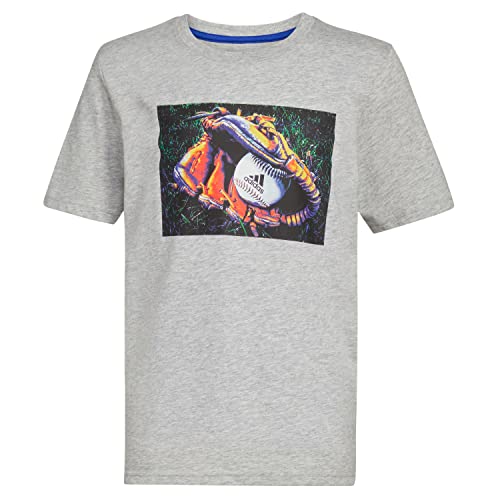 Image of Adidas Boys Short Sleeve T-Shirt Sports Graphic Tee Shirt
