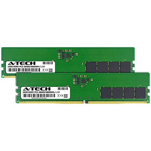 Image of A-Tech 32GB (2 x 16GB) RAM for Dell Precision 3660 Tower | DDR5 4800MHz DIMM PC5-38400 288-Pin Non-ECC Memory Upgrade Kit