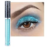 DekRion Glitter-Eyeshadows, Liquid Eyeshadows, Long-lasting Metals-Gloss-Sparkling Silver, Gold High-pigmented Colorful Glitter-Eye-Shadows(08#Light-Blue)