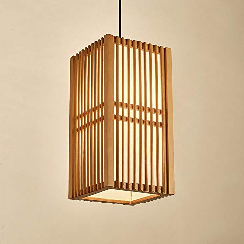 Lanterne en bambou tissé à la main de 18x36 cm pour éclairage d'un îlot de cuisine pastoral