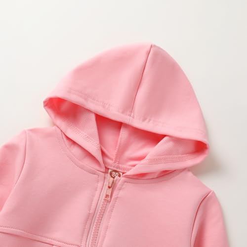 Happy Town Baby Clothes for Girls Boys Solid Color Half-Zip Sweatshirt and Sweatpants Outfits Set Fall Toddler Sweatsuit3