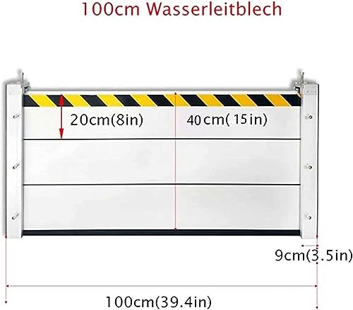 Panneau d'arrêt d'eau en alliage d'aluminium robuste de 100 x 60 cm - 8