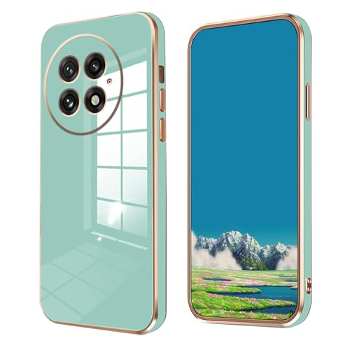 Coque silicone OnePlus 13R résistante aux chocs fine et verte