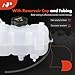 A-Premium Engine Coolant Overflow Recovery Reservoir Tank [with Cap & Hose] Compatible with Jeep KL Series Cherokee 2019 2020 2021 2022 2023, 2.0L, FWD