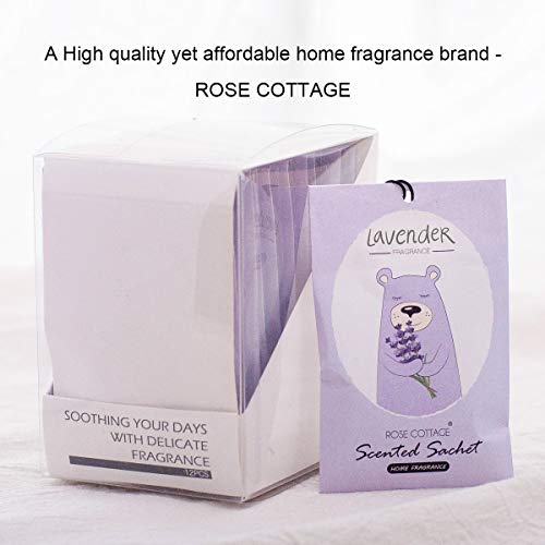12Packs Lavender Closet Air Freshener Deodorizer Scented Sachets Bags for Drawer and Closet 16 Scents Optional-ROSE COTTAGE
