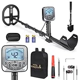 WenMia Metal Detector for Adults Waterproof DD Coil Up to 16 Inch Depth with 5 Detection Modes and Pinpoint for Coins Jewelry Beach and River