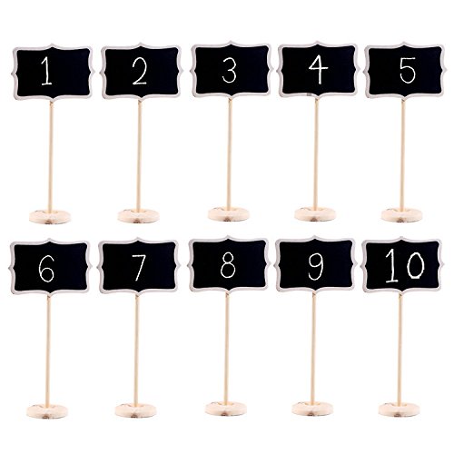 Saitec Mini Chalkboard Rectangle Shape Blackboards On Stick Stand Place Holder Brand New Wedding Party Decorations (Pack Of 12) #TOP3