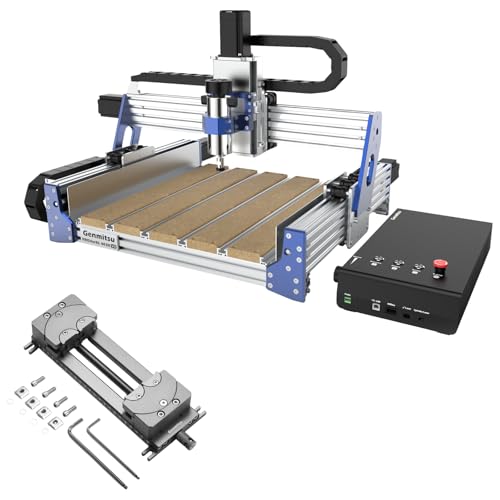 Genmitsu CNC Router Machine PROVerXL 4030 V2, NEMA 23 Closed-Loop Stepper Motor + Fractal Vise with 100° Adjustable Jaw for Irregular Shape, 120mm Clamping Range