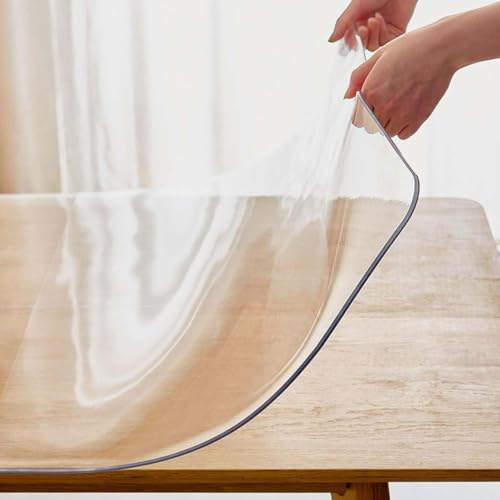 Imperméable protection table transparent 1.5mm rectangulaire lavable - 2