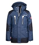 Trollkids Kinder gefütterter wasserdichter Winter-Parka, Ski- und Schneejacke Narvik, Blau, Größe 116