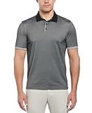 Perry Ellis Men's Icon Polo Shirt With Solid, Breathable, Moisture-Wicking Fabric (Sizes Small-5Xl), Black, Large