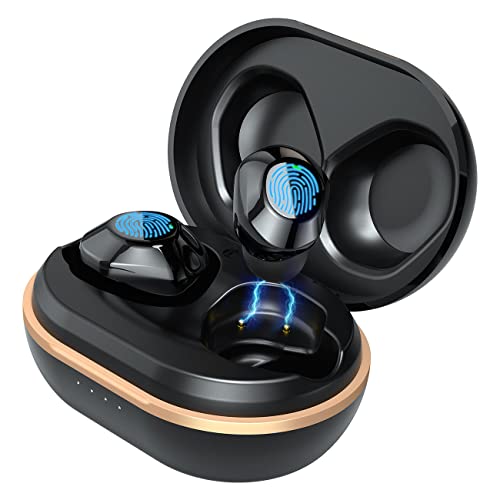 Active Noise Cancelling Wireless Earbuds Picun v5.0 Bluetooth Headphones Touch Control Premium Hifi Stereo in-Ear Wireless Headphones with HD Mic, IPX5 Waterproof, Mono/Twin Mode for Sport Workout Gym