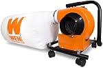 WEN DC3401 5,7-Amp 660 CFM Collecteur de poussières avec 12-Gallon Sac et mur en option, noir