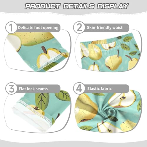 Pear Girls Leggings,Workout Leggings for Girls Toddler Athletic Legging Size for 3-10T3