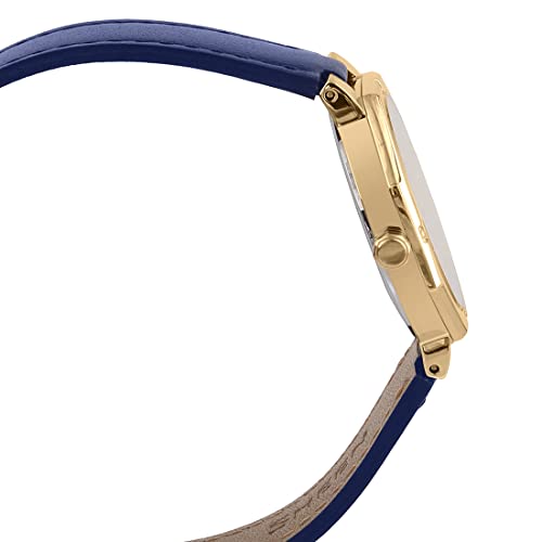 Image of Casio Women Leather Analog Blue Dial Watch-She-4543Gl-2Audf, Band Color-Blue