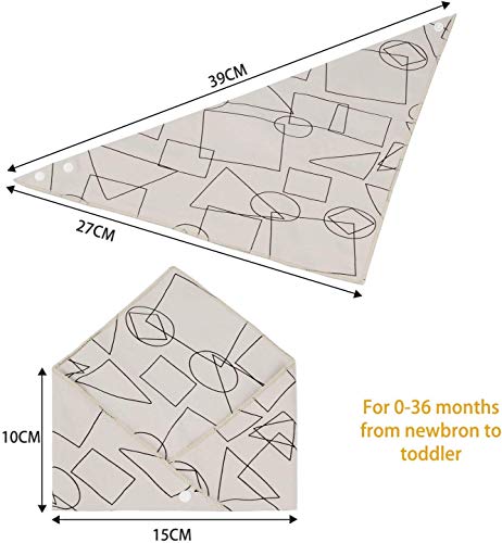 Viedouce slabbetjes bandana slabbetje met 2 verstelbare knopen, 100% biologisch katoen, zacht en absorberend… - Image 8