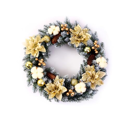 Weihnachtskranz Haustür Weihnachtsdeko, 40cm Türkranz Weihnachten Außen Kranz Weihnachten Dekokranz, Christmas Wreath für Weihnachten Türen Bäumen Wänden Fenstern (Gold) Weihnachtskranz Haustür Weihnachtsdeko, 40cm Türkranz Weihnachten Außen Kranz Weihnachten Dekokranz, Christmas Wreath für Weihnachten Türen Bäumen Wänden Fenstern (Gold)