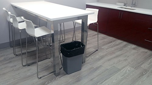 Janico 1037Gy 10 Gallon Waste Basket,Grey #TOP6