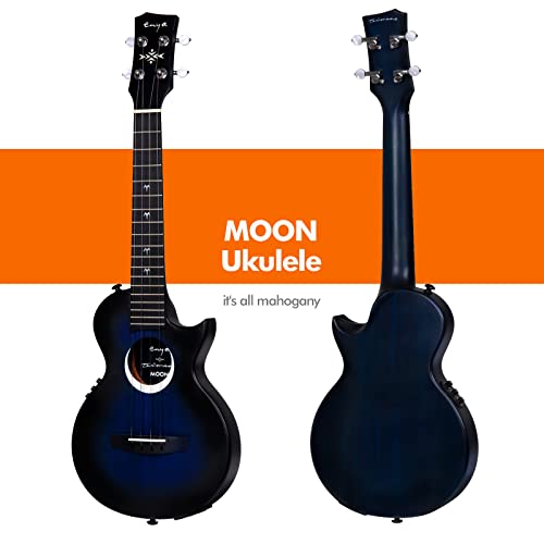 Enya Ukulélé Ténor Enfants Adultes – 26 Pouces Ukulélé Électrique en Acajou Bleu Micro AcousticPlus Intégré Taimane Moon… - Les Beatles, Paul McCartney, John Lennon, RIngo Starr, George Harrison Enya Ukulélé Ténor Enfants Adultes - 26 Pouces Ukulélé Électrique en Acajou Bleu Micro AcousticPlus Intégré Taimane Moon… – Image 3