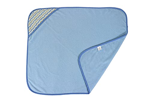 image for Cudlie Buttons & Stitches Baby Boy 3 Pack Rolled/Carded Hooded Towels 