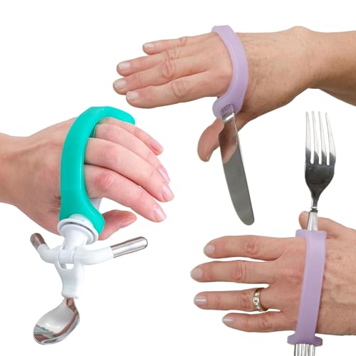 EaZyHold Kitchen 3-Pack - Grip Aid for Cooking, Eating and Drinking - Daily Living Silicone Adaptive Utensils Holder - Image 7