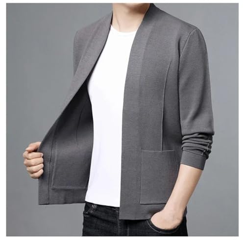 Men's Cardigan Sweater Long Sleeve Slim Fit Casual Solid Color Knitted Sweaters2