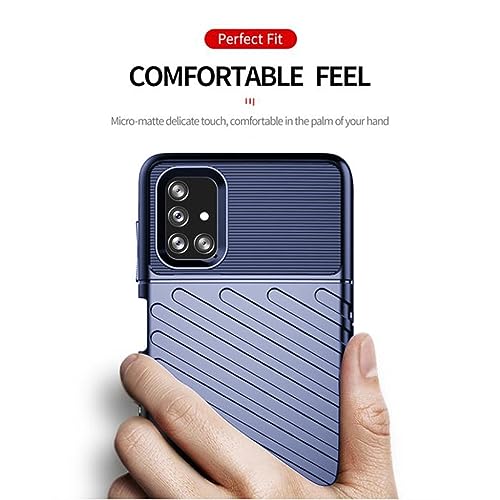 Image of Shockproof Back Cover Case for Samsung Galaxy M51 4G | 360 Degree Protection | Protective Design | Anti-Scratch Tough Slim TPU Case for Samsung Galaxy M51 4G (Blue)