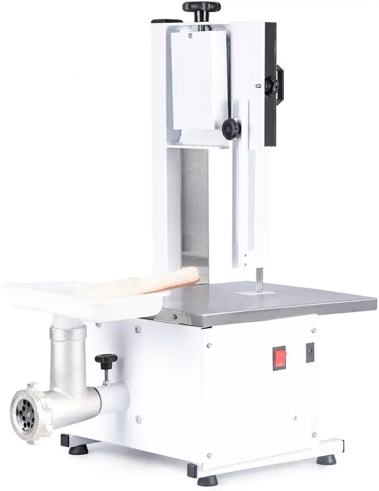 Serra Fita Com Moedor Boca Número 5 Lâmina 1,46mts Semi Inox Delta Grill Bivolt