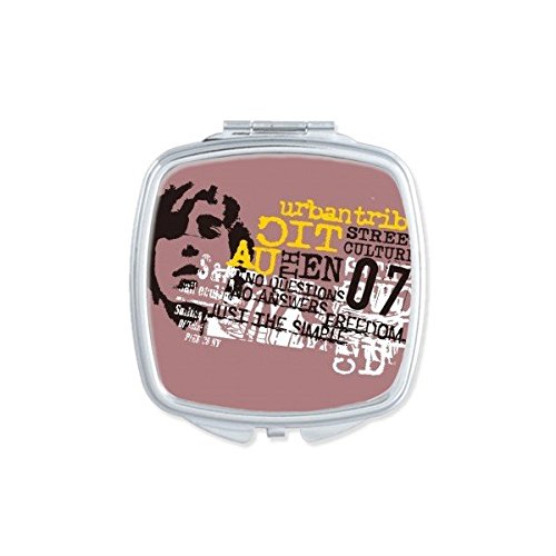 Miroir de main portable illustration graffiti art urbain petit miroir carré maquillage