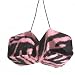 BDK A Pair of Hanging Dice - Zebra Pink