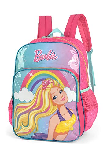 Mochila de Costas, Luxcel, Barbie, Grande, 3 Bolsos, Azul Turquesa