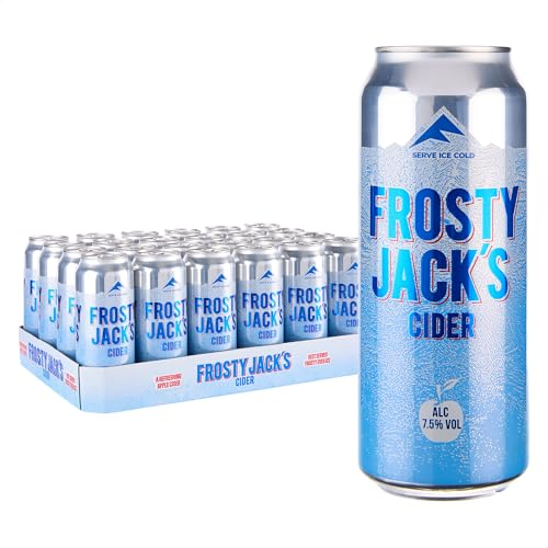 FROSTY JACK'S Original Apple Cider 7.5% ABV – 24 x 500ml Cans | Bold, Full-Bodied Cider | Crisp Apple Flavour