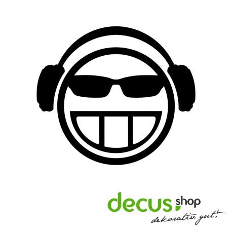 Preisvergleich Produktbild Decus Headphones Kopfhörer Smiley / / Sticker OEM JDM Style Aufkleber
