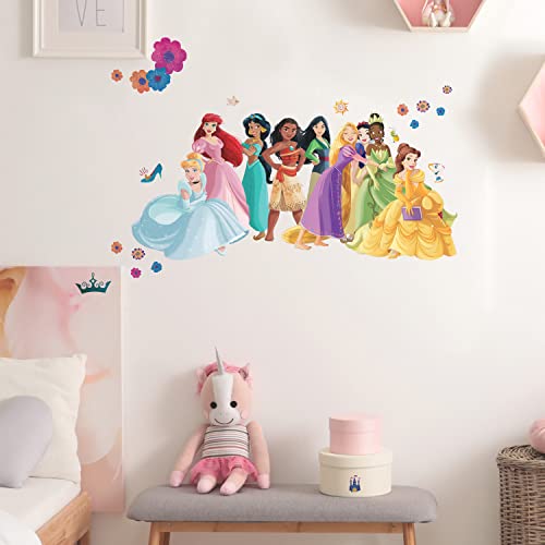 RoomMates RMK5330GM Disney Princess Flowers and Friends Giant Peel and Stick Wall Decals, Multi
