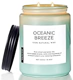 M&SENSE Candle Oceanic Breeze Scented, 19.4oz 110 Hour Long Lasting 2 Wick Pineapple & Mango Scent Natural Soy Candles for Home Scented for Stress Relief & Women/Men