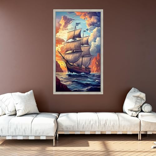 Tableau de bateau pirate d'art mural grand format - 4