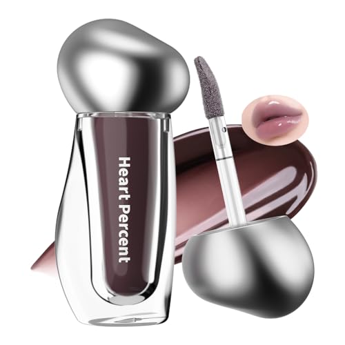 Heart Percent Dote On Mood Over Melting Gloss Tint - Ultra-Glossy Long Lasting High Shine Butter Gloss Texture Buildable & Layerable Volume-Holding Lip Gloss 3.8ml #06. Plum Noir