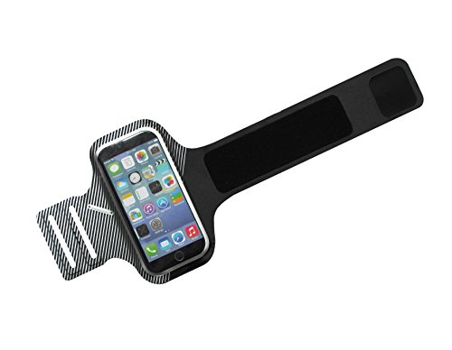 Deportivo ejercicio corriendo brazalete funda para teléfono móvil dispositivo. Neopreno Lycra hecho Premium, sumergible vivaquear, banda reflectante y ranura clave por AllThingsAccessory-5.5inch black
