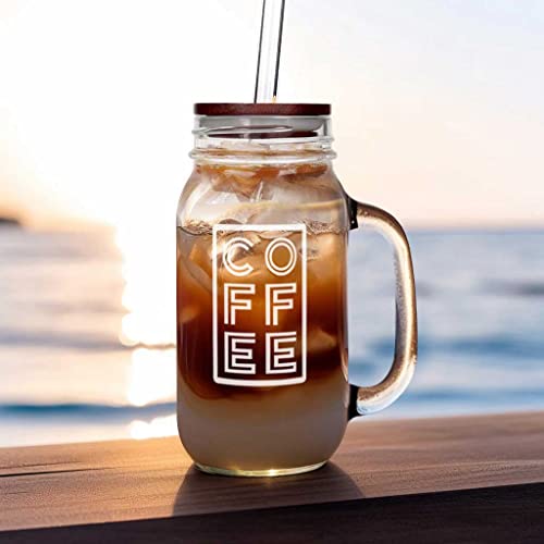 Tasse à café glacé réutilisable 710 ml grand format Mason Jar avec couvercle paille - 4