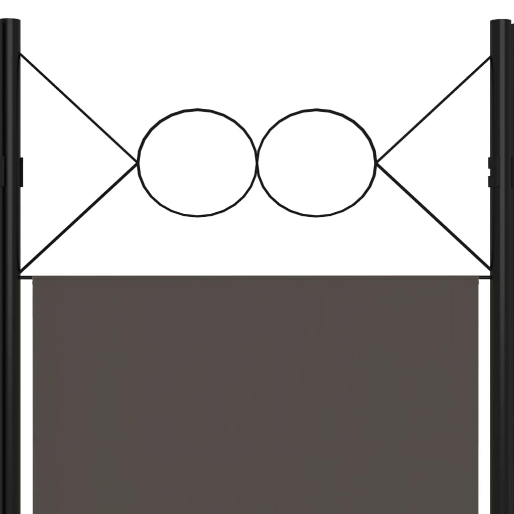 Ten przedmiot - 4-panelowa ścianka działowa, antracyt, 160 x 180 cm, ładne