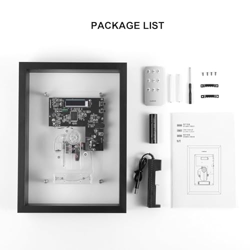 Lecteur CD mural noir suspendu avec télécommande et art dynamique - 7