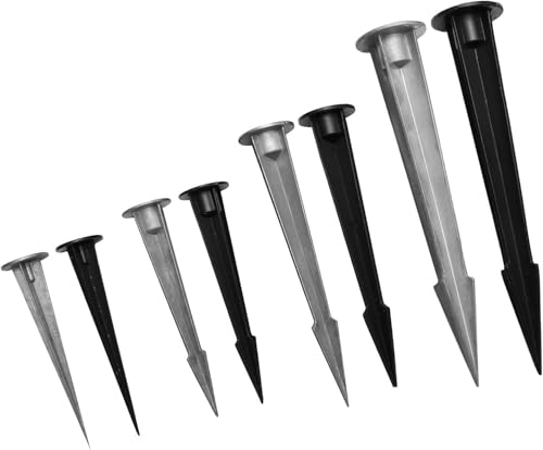 Onpira® Erdspiess für Gartenleuchte, Aluguss, rostfrei, Natur oder...