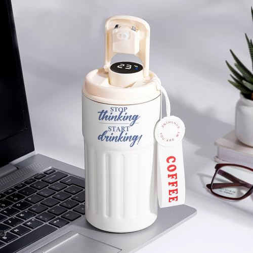 Image of IGP Personalized Smart Temperature Display Tumbler | Same Day Delivery | Custom Name & Motivational Quote Design | LED Touch Display | Birthday & Anniversary Present for Him, Her, Husband & Wife