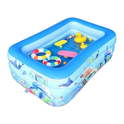 Fondo Morbido Imbottito: Questa piscina gonfiabile incorpora una base imbottita che crea un'area di gioco sicura per i bambini, permettendo loro di saltare, scivolare e sguazzare liberamente. La texture delicata del fondo morbido garantisce un atterraggio confortevole, riducendo il rischio di infortuni durante il gioco attivo. La piscina gonfiabile è perfetta per l'intrattenimento familiare in giardino, offrendo ore di divertimento acquatico sicuro e piacevole per i più piccoli, con una superfic