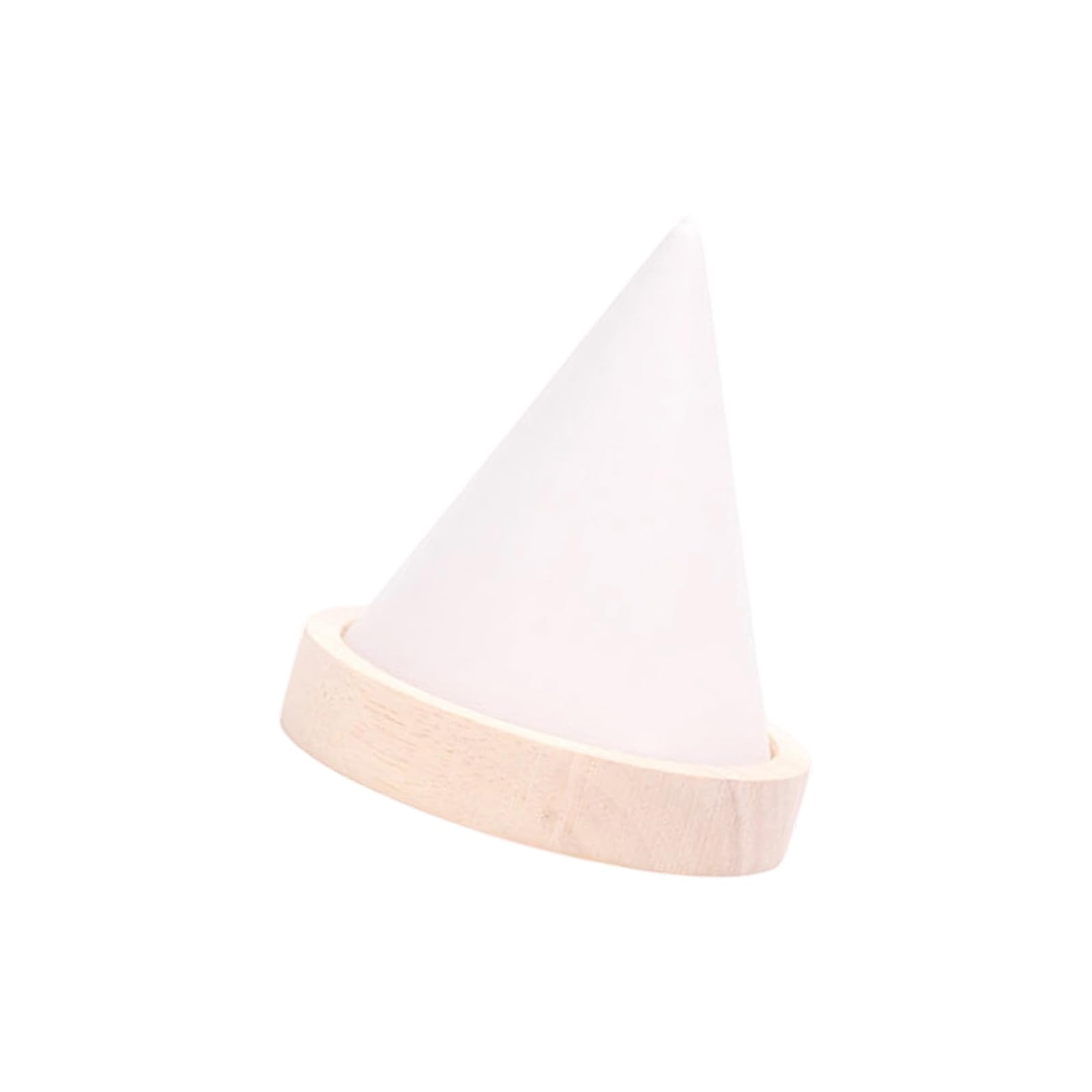 Jtqyfi White Cone Suitable For Displaying Earrings Necklaces Cone Shaped Holder Beigeness Wood Jewelry Display Stand For Rings Bangles Necklaces Home Decor Organization